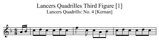 Lancers Quadrilles Third Figure [1] - staff notation