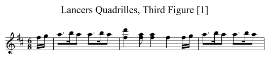 Lancers Quadrilles, Third Figure [1] - staff notation