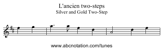 L'ancien two-steps - staff notation