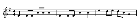 Land of the Silver Birch - staff notation