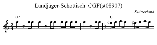 Landj&auml;ger-Schottisch  CGF(st08907) - staff notation