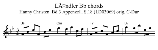 LÃ¤ndler Bb chords - staff notation