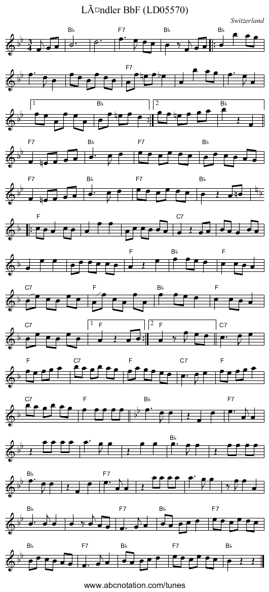 LÃ¤ndler BbF (LD05570) - staff notation
