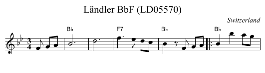 Ländler BbF (LD05570) - staff notation