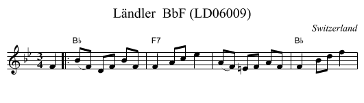 Ländler  BbF (LD06009) - staff notation