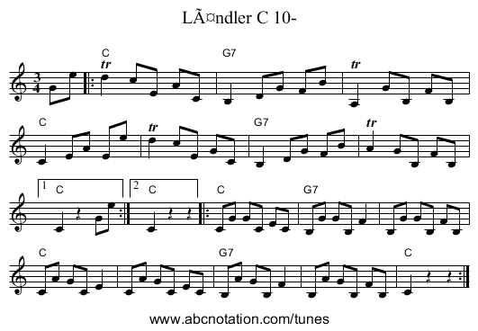 LÃ¤ndler C 10- - staff notation