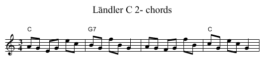 Ländler C 2- chords - staff notation