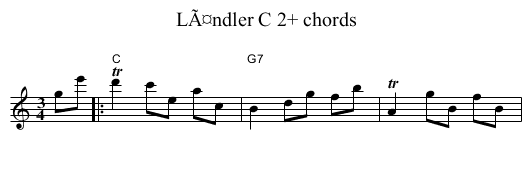 LÃ¤ndler C 2+ chords - staff notation