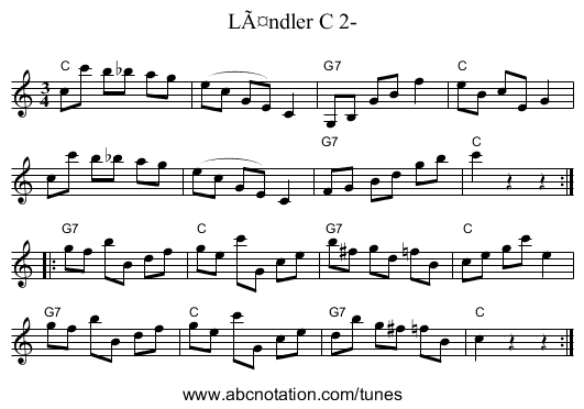 LÃ¤ndler C 2- - staff notation