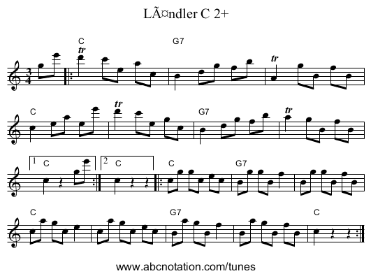 LÃ¤ndler C 2+ - staff notation