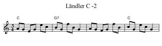 Ländler C -2 - staff notation