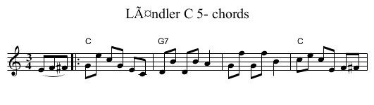 LÃ¤ndler C 5- chords - staff notation