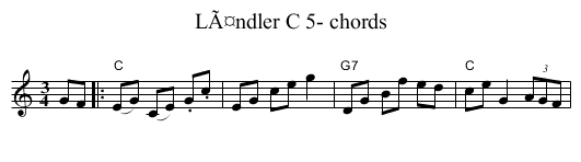 LÃ¤ndler C 5- chords - staff notation