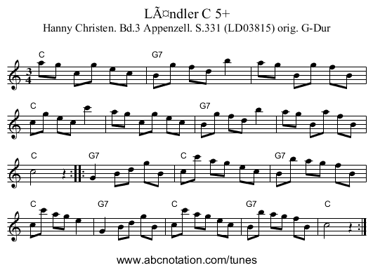 LÃ¤ndler C 5+ - staff notation