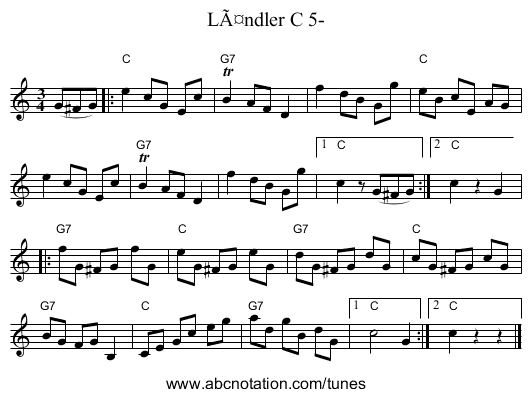 LÃ¤ndler C 5- - staff notation