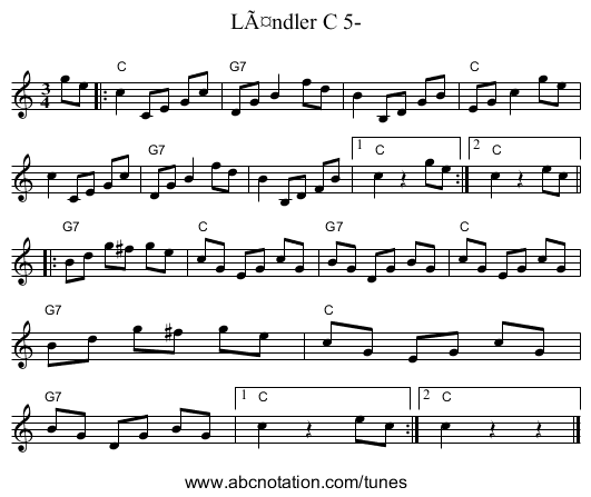 LÃ¤ndler C 5- - staff notation