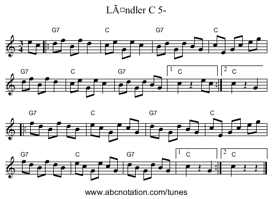 LÃ¤ndler C 5- - staff notation