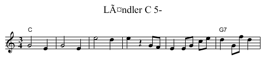 LÃ¤ndler C 5- - staff notation