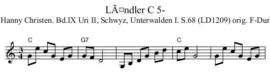 LÃ¤ndler C 5- - staff notation