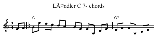 LÃ¤ndler C 7- chords - staff notation