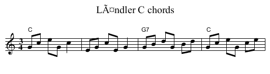 LÃ¤ndler C chords - staff notation