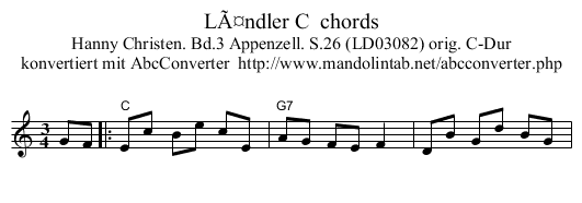 LÃ¤ndler C  chords - staff notation