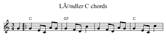 LÃ¤ndler C chords - staff notation