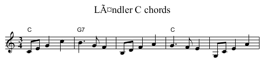 LÃ¤ndler C chords - staff notation