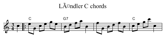 LÃ¤ndler C chords - staff notation