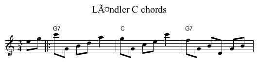 LÃ¤ndler C chords - staff notation