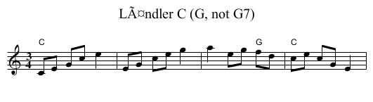 LÃ¤ndler C (G, not G7) - staff notation
