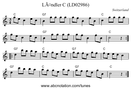 LÃ¤ndler C (LD02986) - staff notation