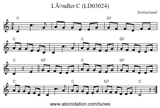 LÃ¤ndler C (LD03024) - staff notation