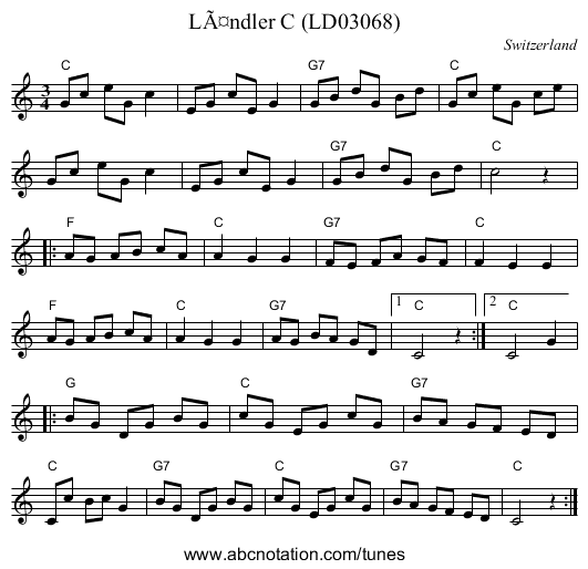 LÃ¤ndler C (LD03068) - staff notation