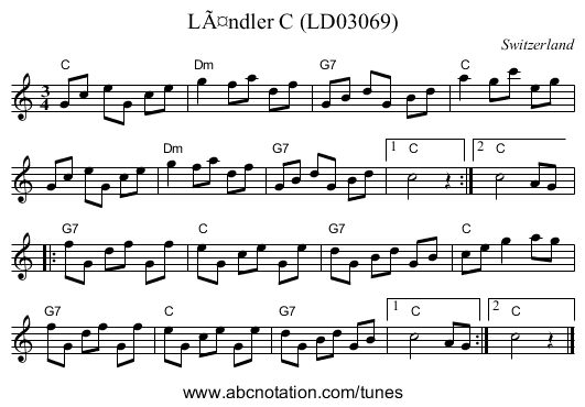 LÃ¤ndler C (LD03069) - staff notation