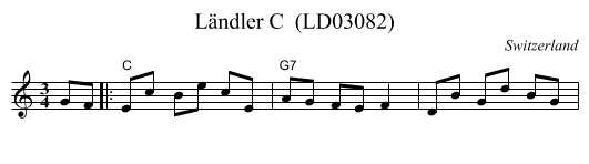 Ländler C  (LD03082) - staff notation