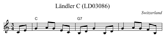 Ländler C (LD03086) - staff notation