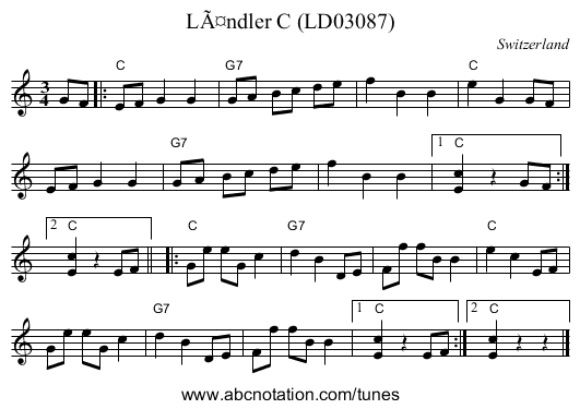 LÃ¤ndler C (LD03087) - staff notation