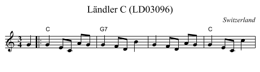 Ländler C (LD03096) - staff notation