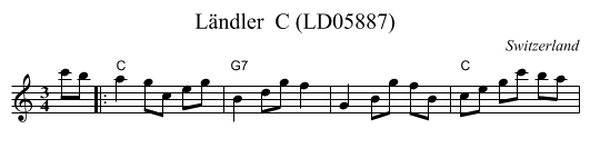 Ländler  C (LD05887) - staff notation