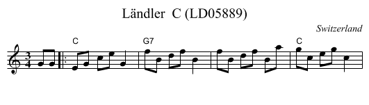 Ländler  C (LD05889) - staff notation