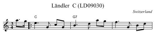 L&auml;ndler  C (LD09030) - staff notation