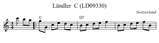 L&auml;ndler  C (LD09330) - staff notation