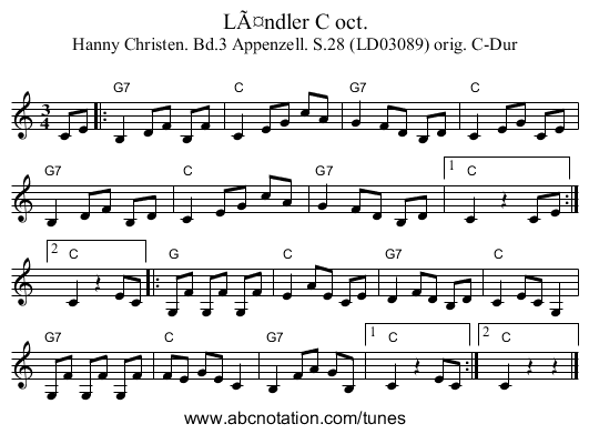 LÃ¤ndler C oct. - staff notation