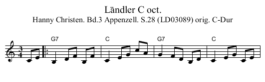 Ländler C oct. - staff notation