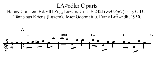 LÃ¤ndler C parts - staff notation