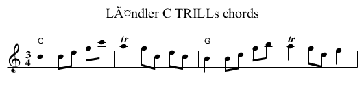 LÃ¤ndler C TRILLs chords - staff notation