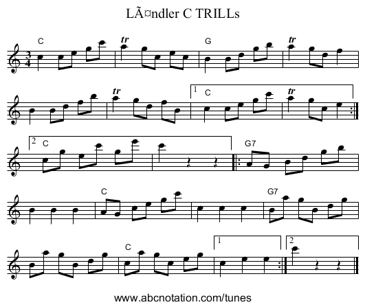 LÃ¤ndler C TRILLs - staff notation