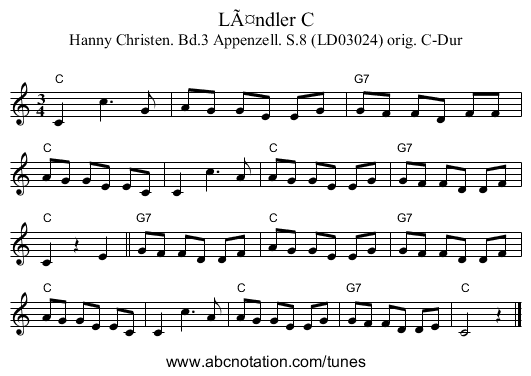LÃ¤ndler C - staff notation