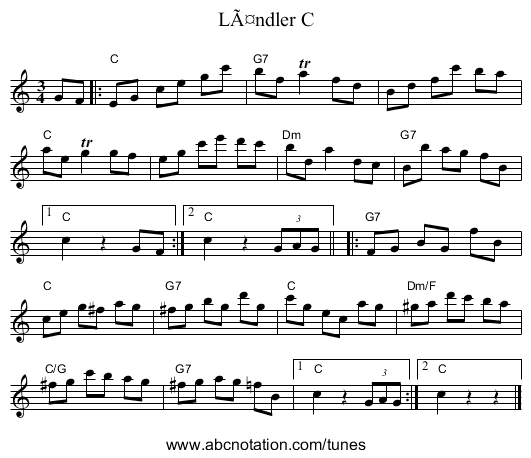LÃ¤ndler C - staff notation